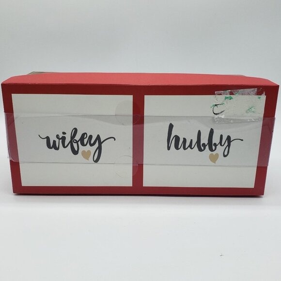 Fringe Studio Wifey and Hubby Heart Porcelain Mugs in Original Box - Picture 13 of 15